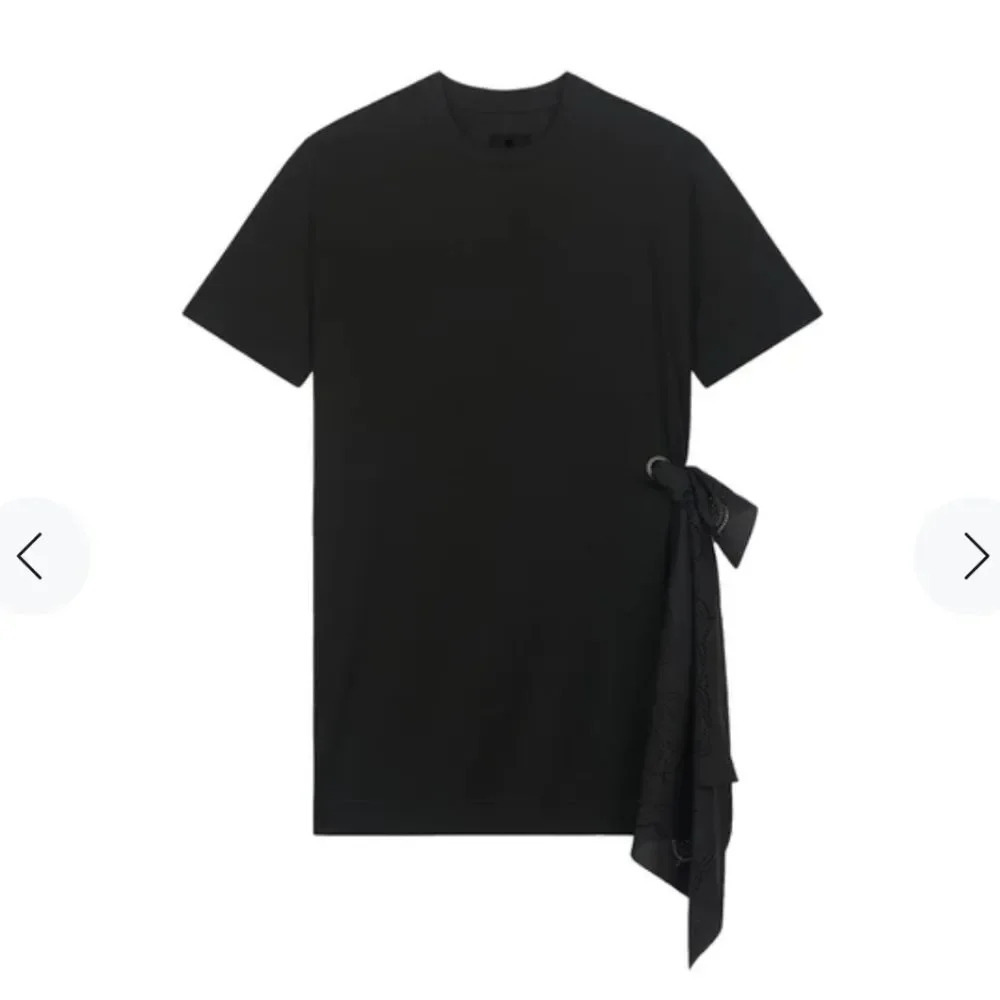 Givenchy Bandana Black Short-Sleeved Side Tie Fastening T-Shirt Dress Si…